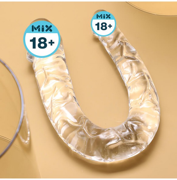 MizzZee - Double-Ended Clear Dildo (Full Length:32cm - Diameter:3.2cm - 3.2cm)